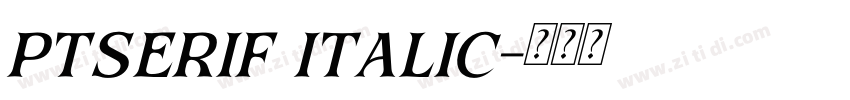 ptserif italic字体转换